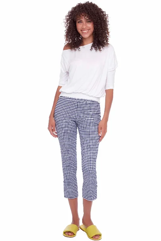 GINGHAM CROP PANT