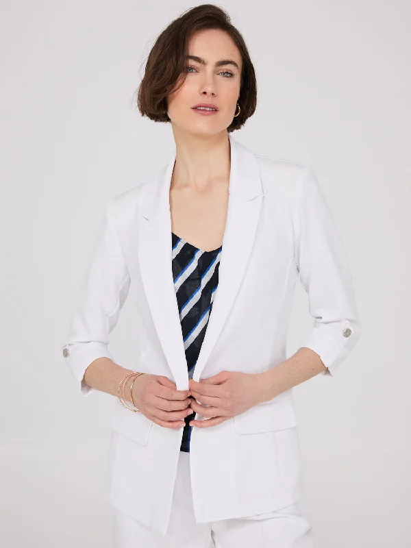 3/4 Sleeve Open Blazer