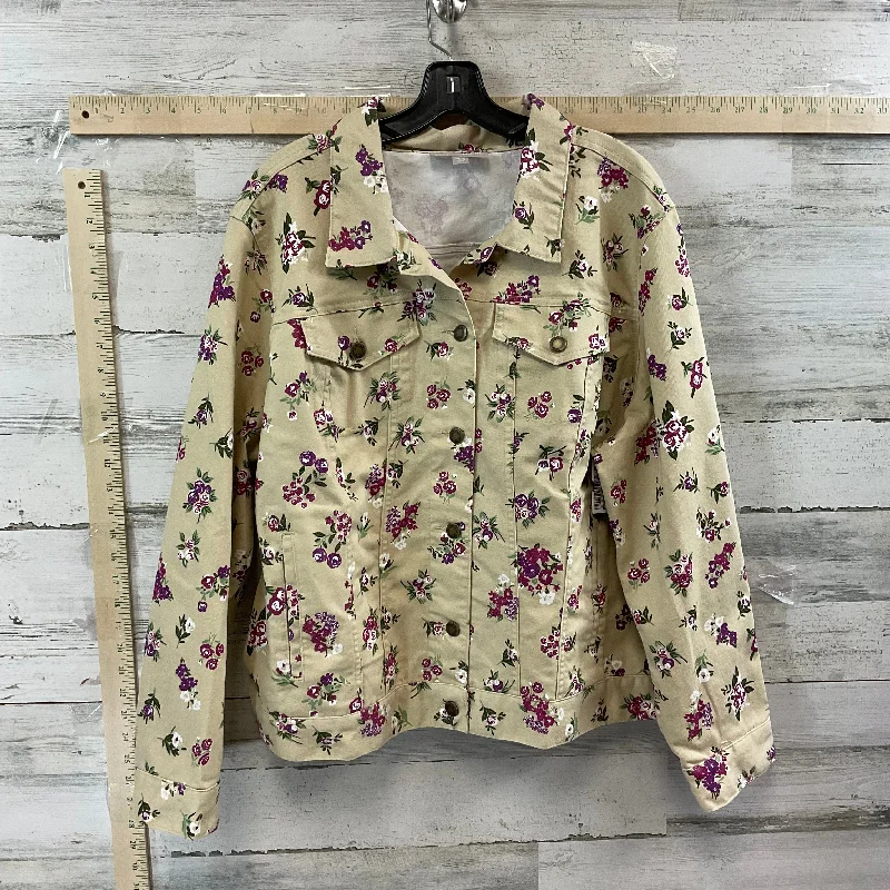 Cream Jacket Denim Woman Within, Size 3x