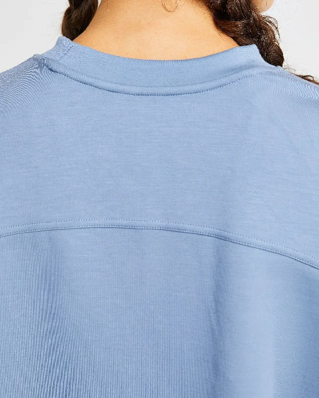 Oversized Crop Jumper - Blue