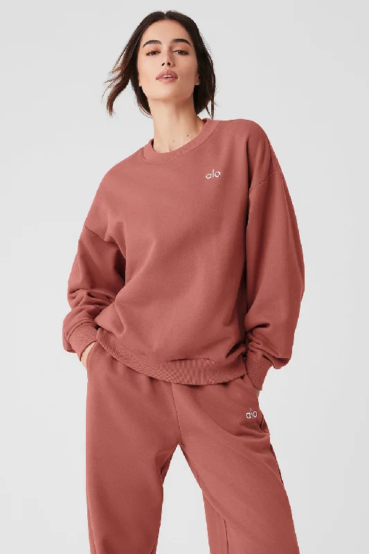 Accolade Crew Neck Pullover - Soft Terracotta