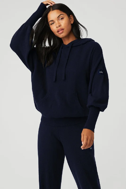 Cashmere Jet Set Hoodie - Navy