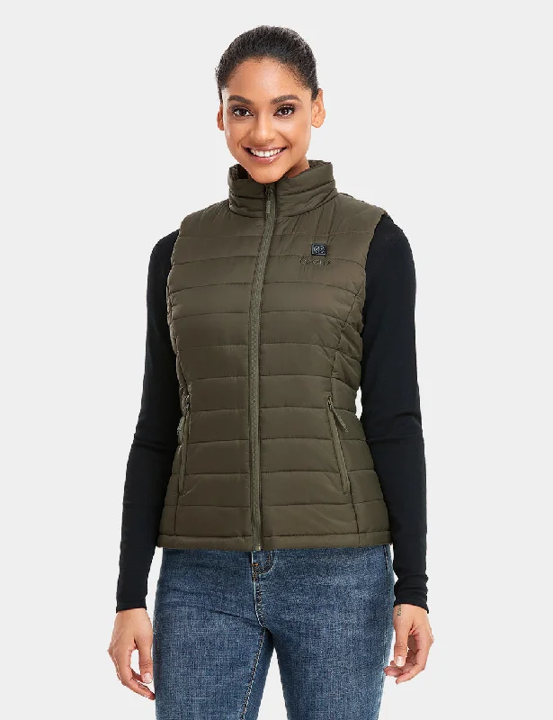 Final Sale - Women's Classic Heated Vest - Green