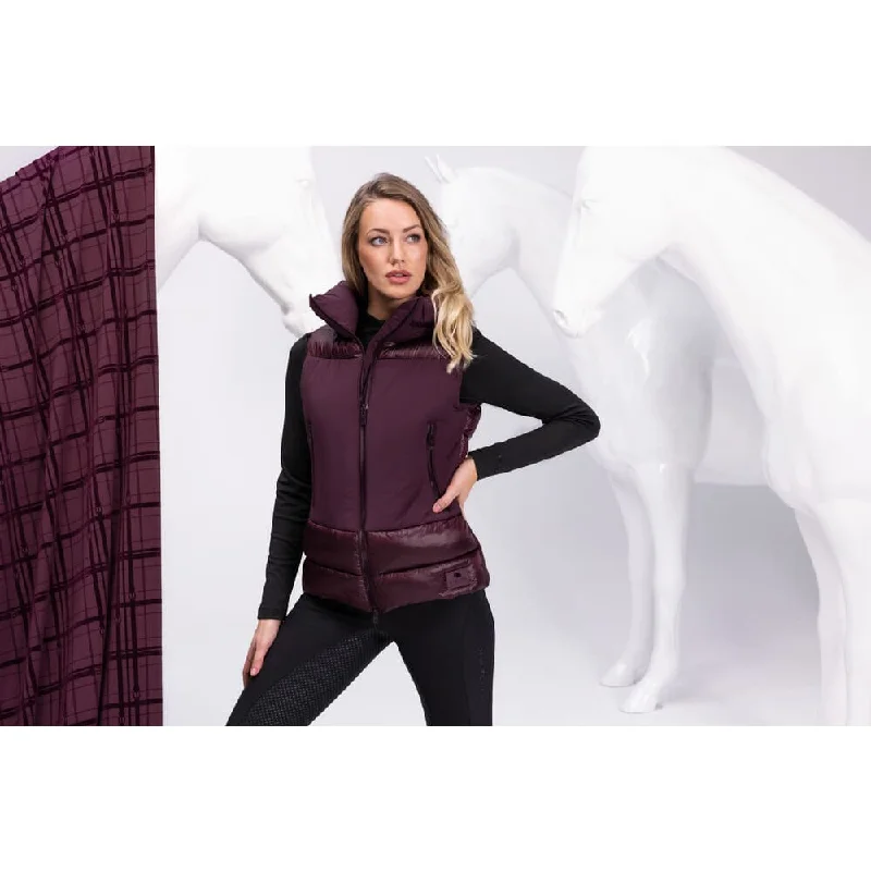 Pikeur Ladies Quilt Waistcoat Rundling Mulberry