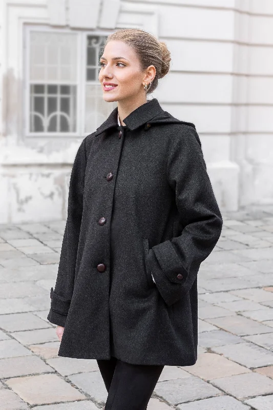 Nadya Loden Coat in Charcoal