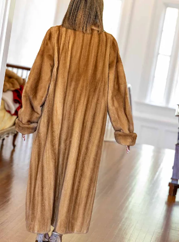 Very Finest Full Length Mink Fur Coat with Shawl Collar & Rollback Cuffs