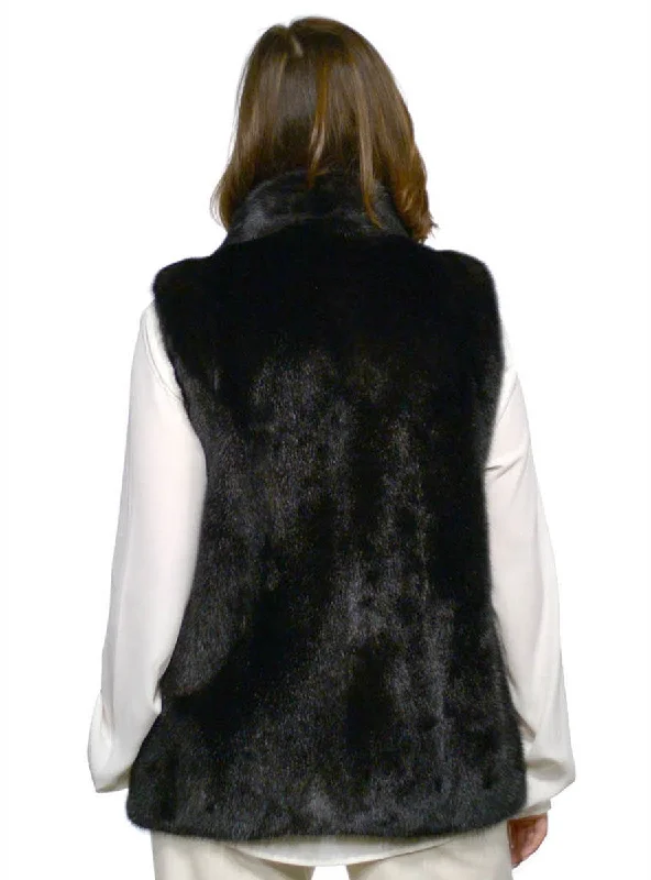 Mink Fur Vest with Shawl Collar