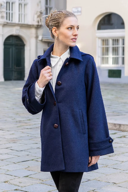 Nadya Loden Coat in Navy