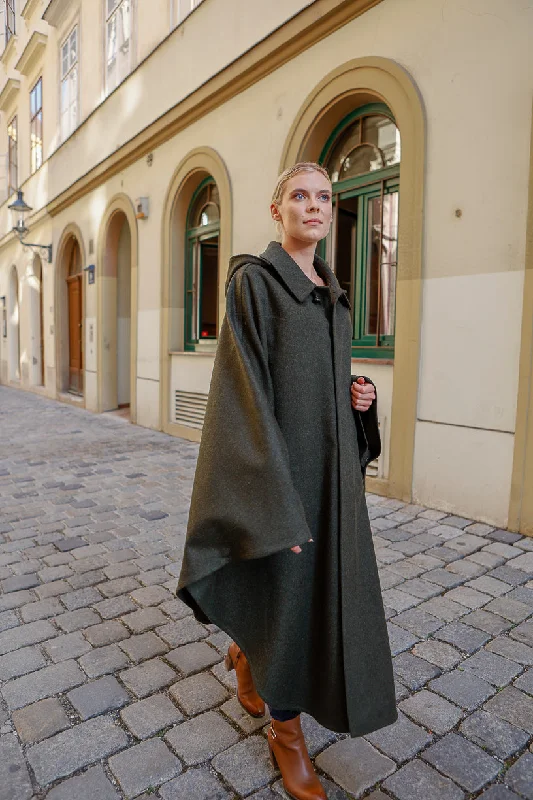 Women's Green Loden Cape