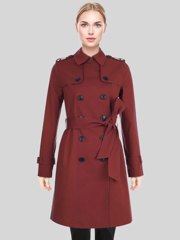 Petite Saskia Trench Coat | Women Red Petite Saskia Trench Coat