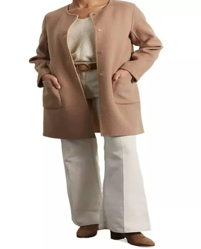 Womens Reversible Gold Wool coat