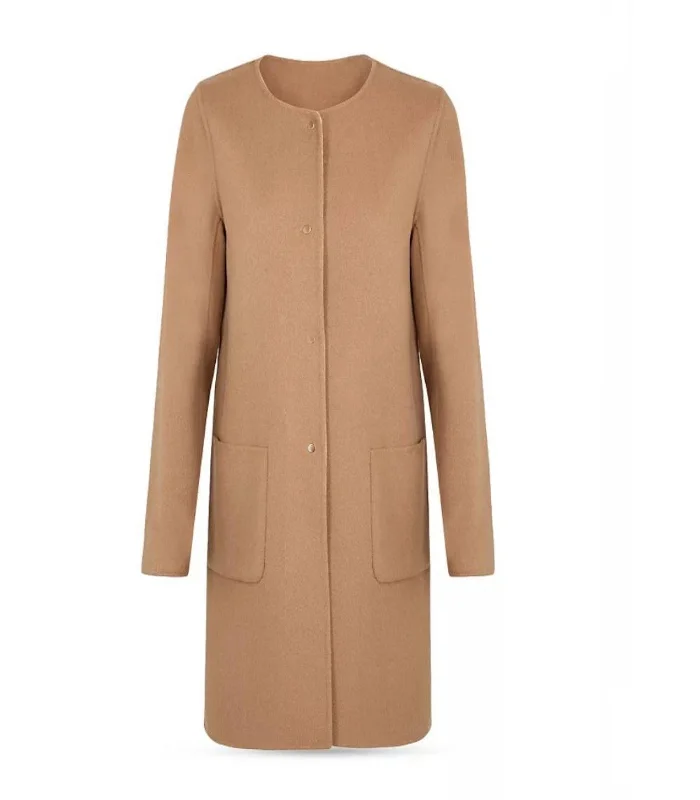 Womens Reversible Gold Wool coat