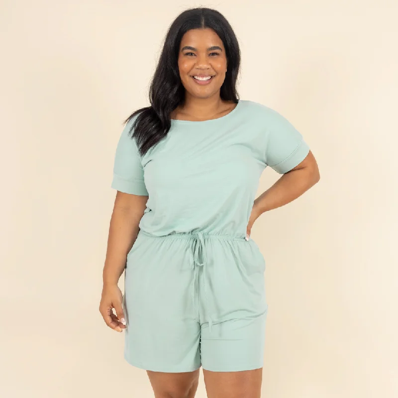 Happiness Blooms Romper, Light Green