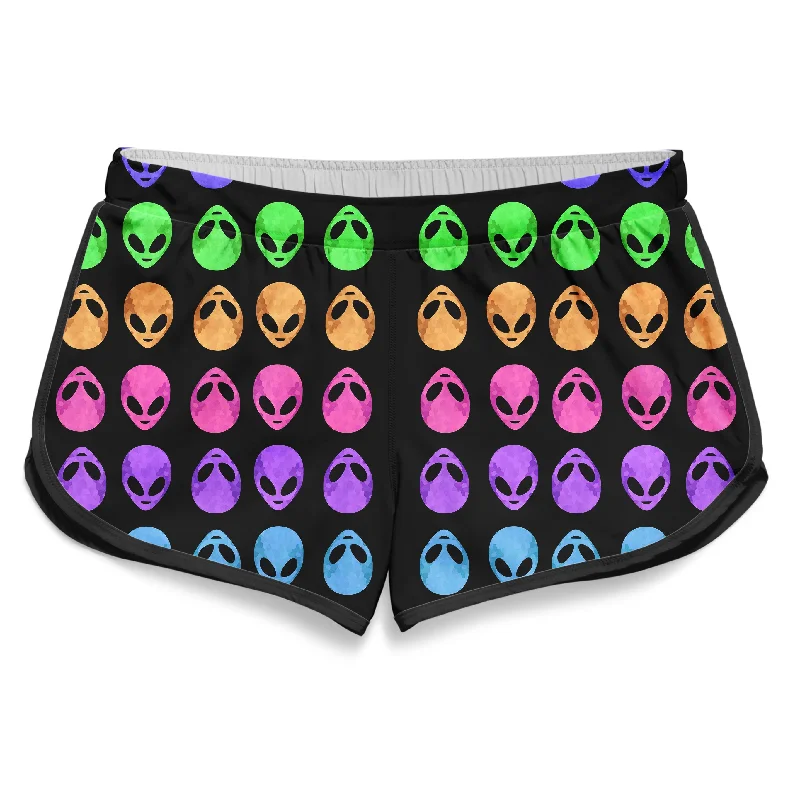 Alien Pattern Women's Retro Shorts