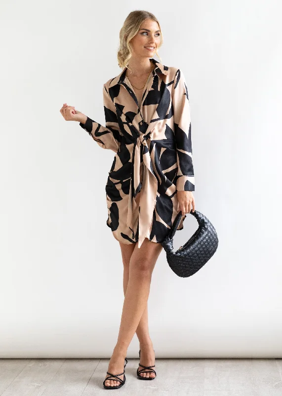 althea-tie-shirt-dress-mocha-leaf