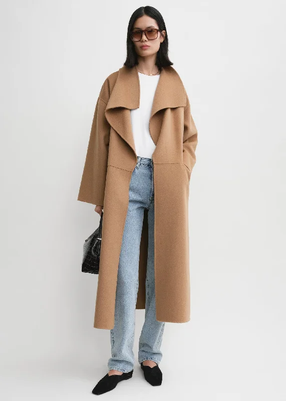 Signature wool cashmere coat camel