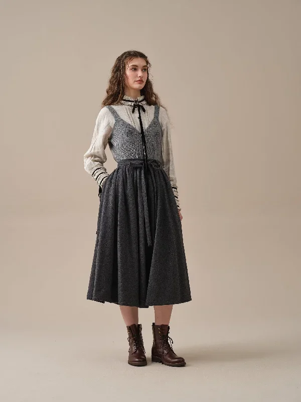 belted-wool-skirt-brown-skirt-pleated-wool-skirt-midi-wool-skirt-vintage-skirt-winter-warm-skirt-pockets-skirt-linennaive