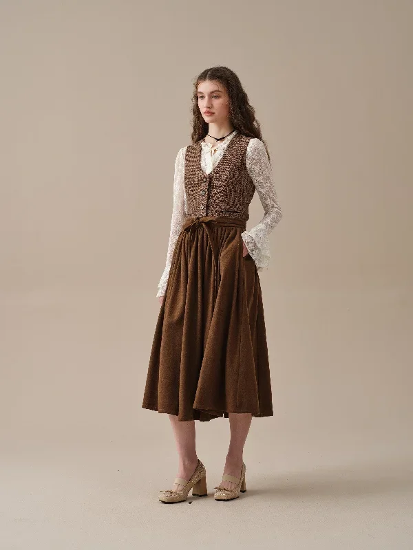 belted-wool-skirt-brown-skirt-pleated-wool-skirt-midi-wool-skirt-vintage-skirt-winter-warm-skirt-pockets-skirt-linennaive