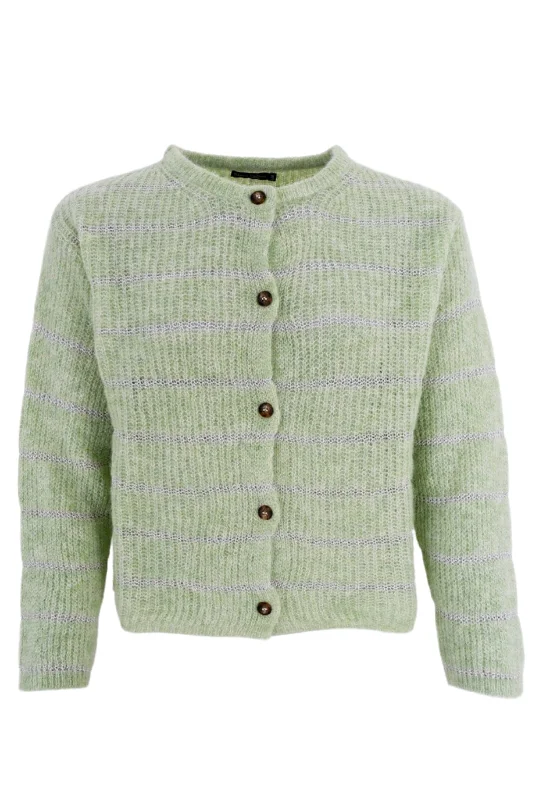 Black Colour - Bclucy Knit Cardigan - Pastel Green