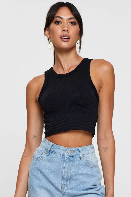 black-tank-top-sleeveless-crew-neck-seamless-bs1098-84j-1