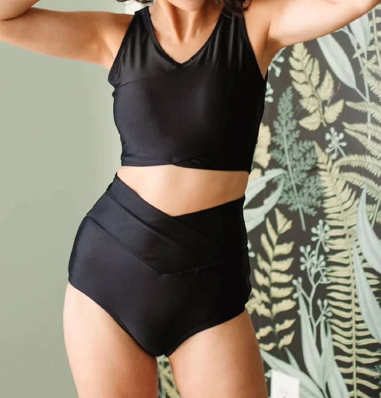 Come Sail Away Swim Bottom In Black