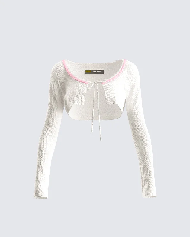 Cosette White Crop Top