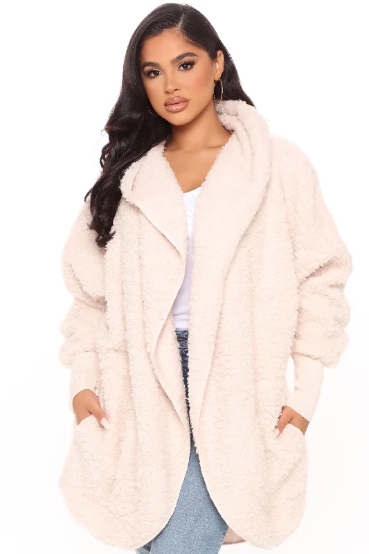 Cozied Up Together Faux Sherpa Jacket - Oatmeal