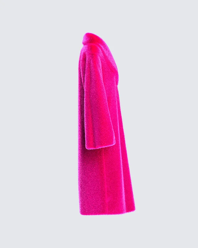 dorinne-hot-pink-vegan-fur-coat