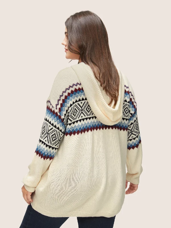 geometric-jacquard-drop-shoulder-drawstring-pullover