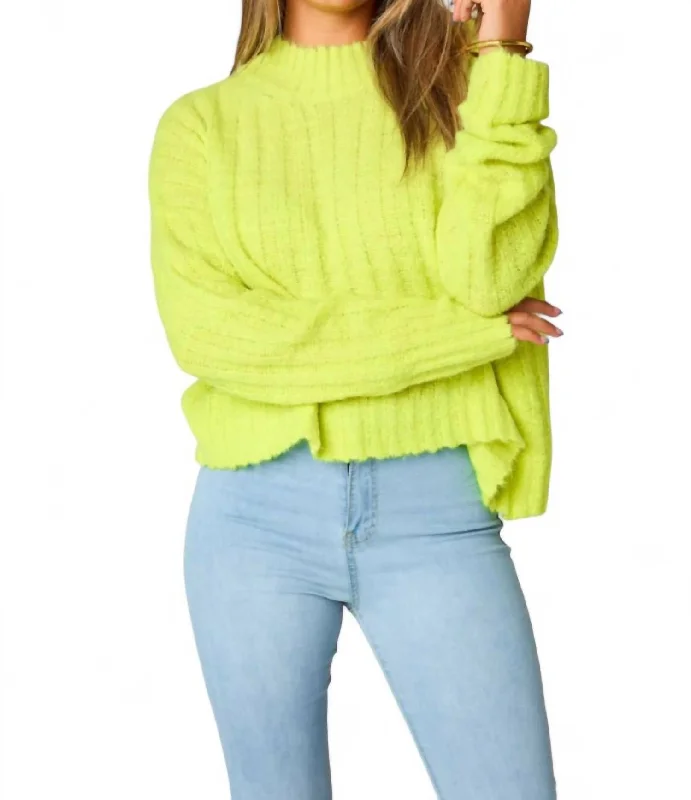 Hadley Knit Sweater In Citrus