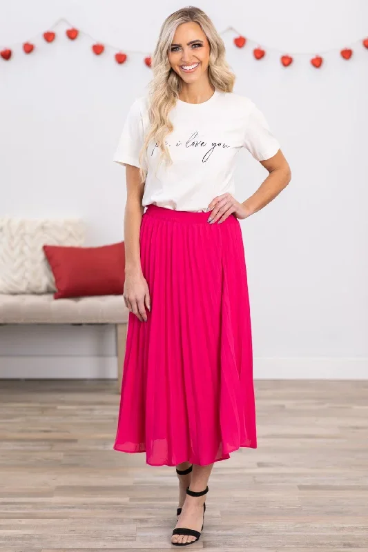 hot-pink-accordian-pleat-midi-skirt