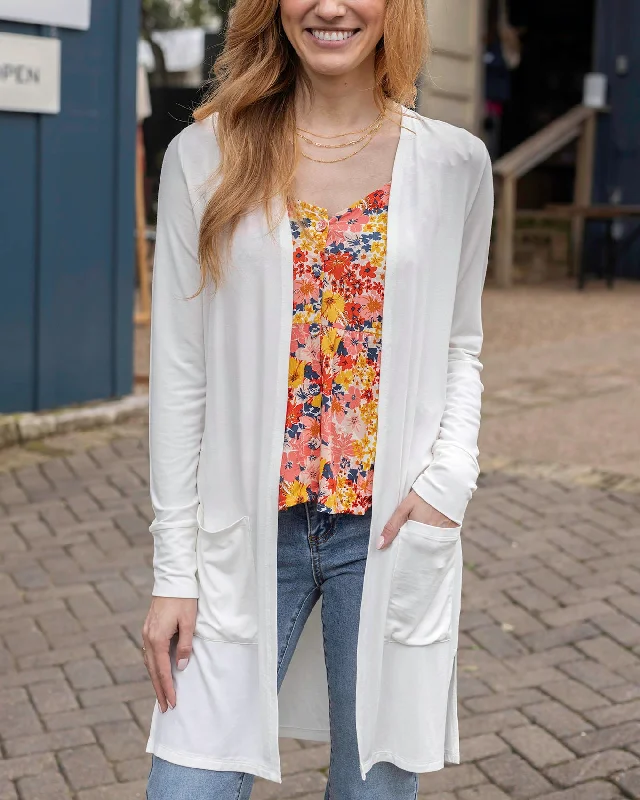 Ivory Casual Day Modal Cardigan