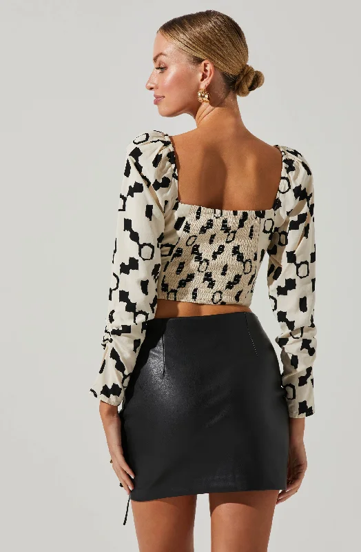 julia-geo-print-long-sleeve-crop-top