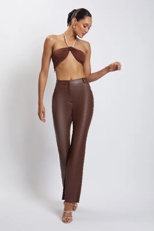 lea-diamante-chain-halter-neck-crop-top-chocolate