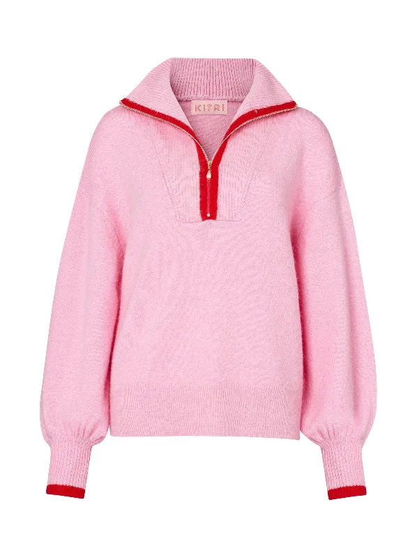 lorna-pink-alpaca-blend-zip-collar-sweater