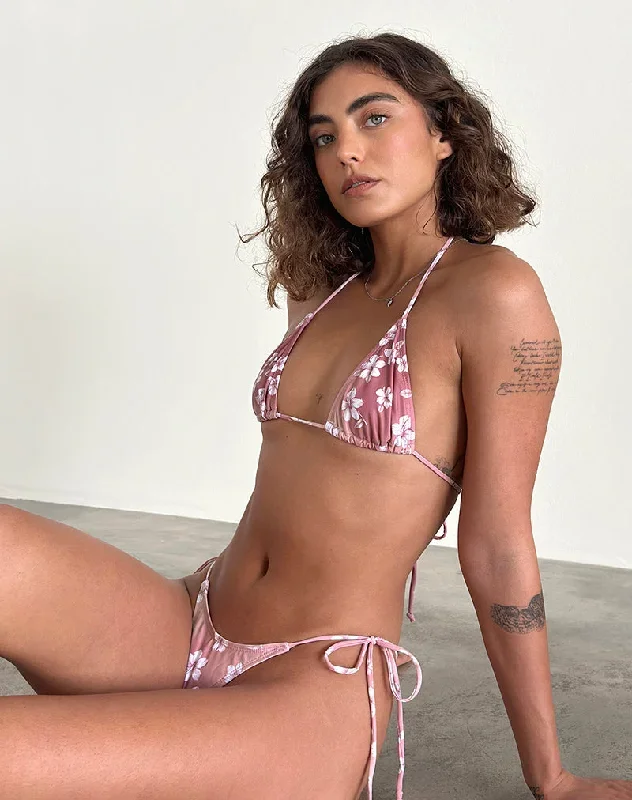 Pami Bikini Top in Hibiscus Floral