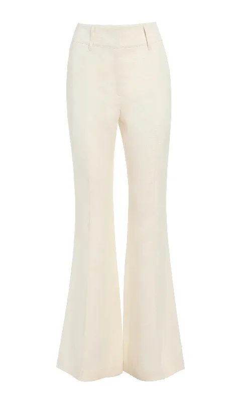 Rhein Pant in Ivory Textured Linen