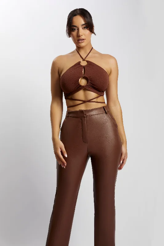 sabrina-ruched-top-with-hardware-chocolate