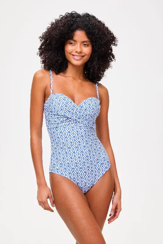 Sardinia Cross Over Bandeau Swimsuit