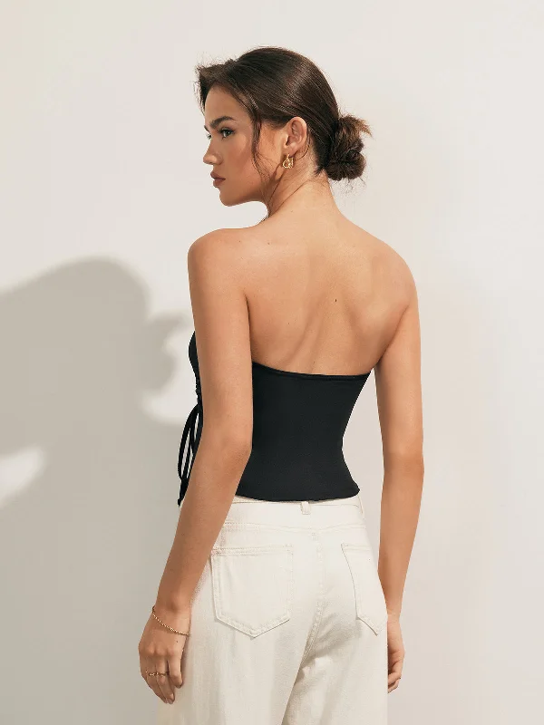 solid-drawstring-backless-knotted-tube-top