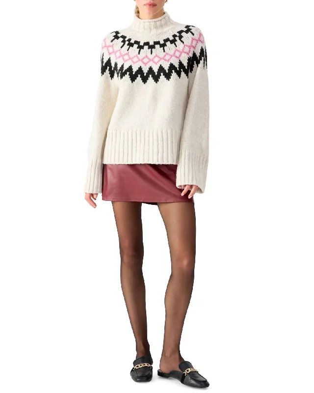 Tis The Season Fairisle Sweater In Toasted Marshmallow