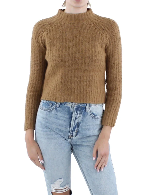 Womens Alpaca Crop Pullover Sweater