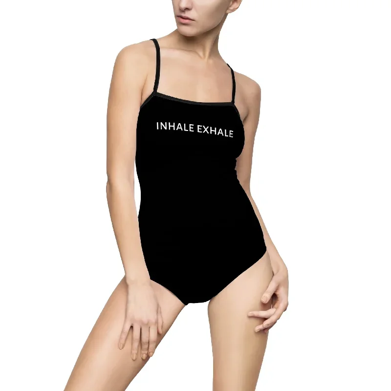 Women's One-piece Swimsuit Inhale exhale.