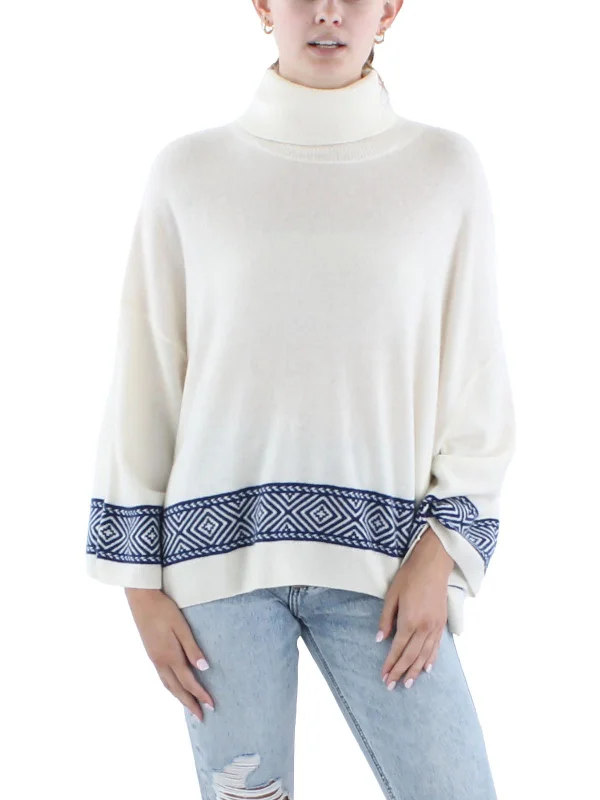 Womens Tassel Cashmere Tunic Sweater